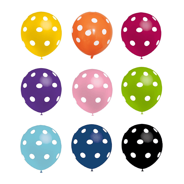 5 Balões Pontos 30CMS  1