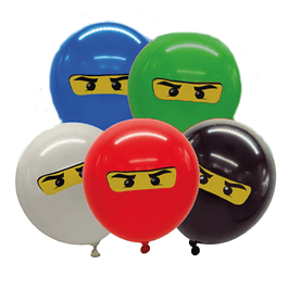Conjunto de 5 Balões Ninjago