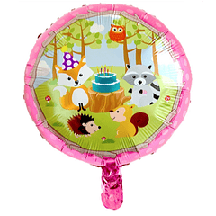 Balão Animais do Bosque Rosa