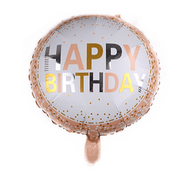 Balão Happy Birthday (Rose Gold)