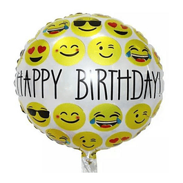 Balão Happy Birthday (Emojis)