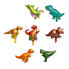 7 Balões Dinossauros Mini Size (25/30cms)