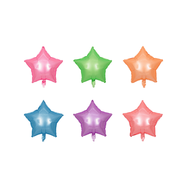 Balão Foil Estrela Flourescentes 45CMS 1