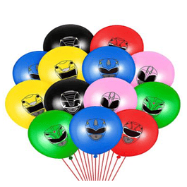 6 Balões Power Rangers