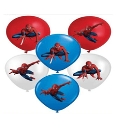 Conjunto de 6 Balões Homem Aranha
