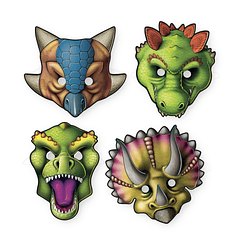 4 Máscaras Dinosaurios 2