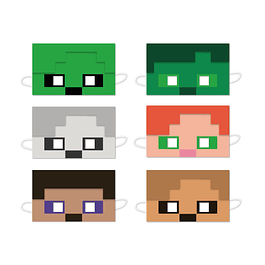  6 Máscaras Minecraft