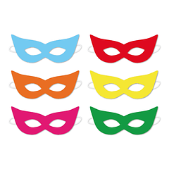 6 Máscaras Coloridas