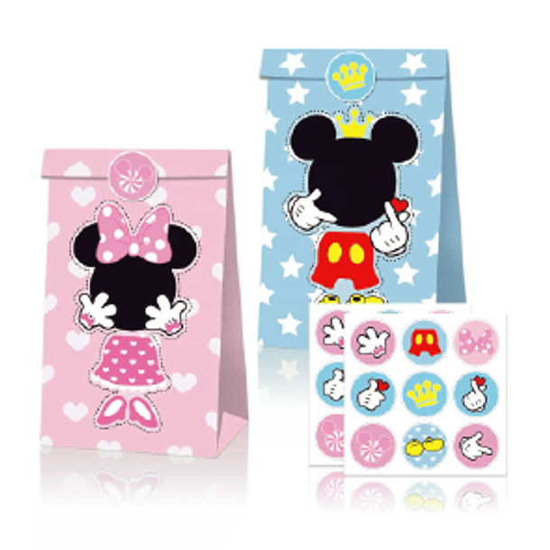 12 Sacos de Papel Mickey e Minnie 1