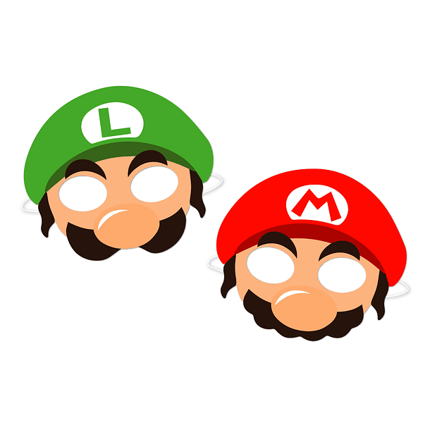 Máscara Super Mário e Luigi 1