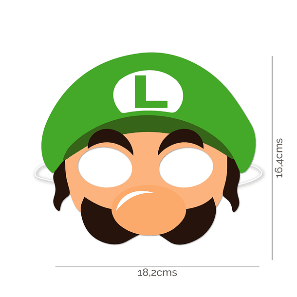Máscara Super Mário e Luigi 3