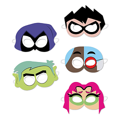 5 Máscaras Teen Titans