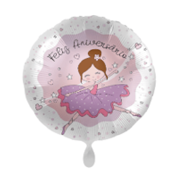 Balão Feliz Aniversario Bailarina