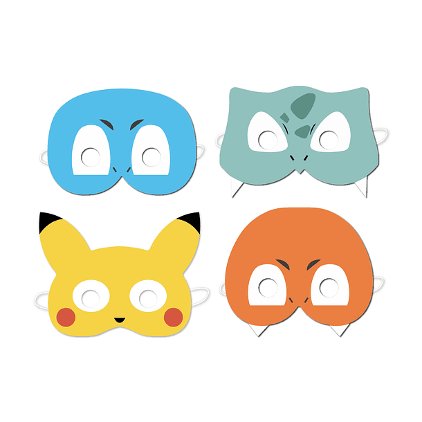 4 Máscaras Pokemon  1