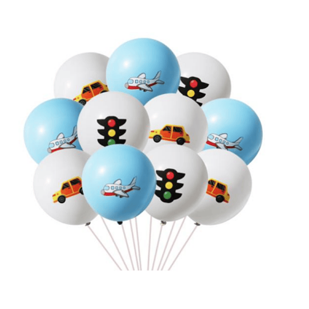 Conjunto de 6 Balões Transportes 1