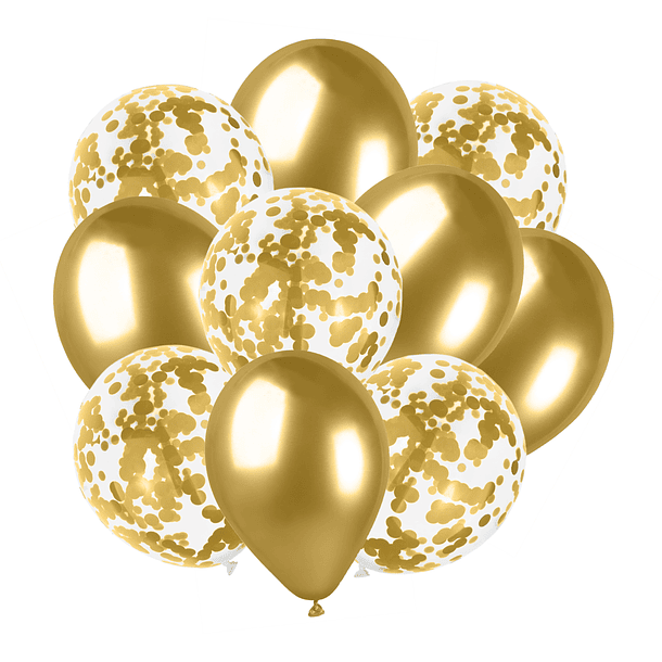 10 Balões Dourado  1