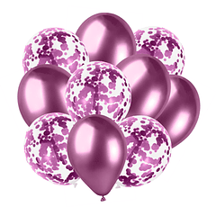 10 Balões Rosa
