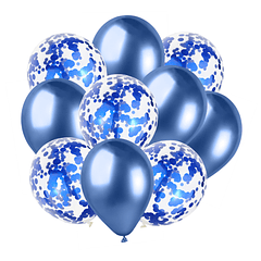 10 Globos Azul