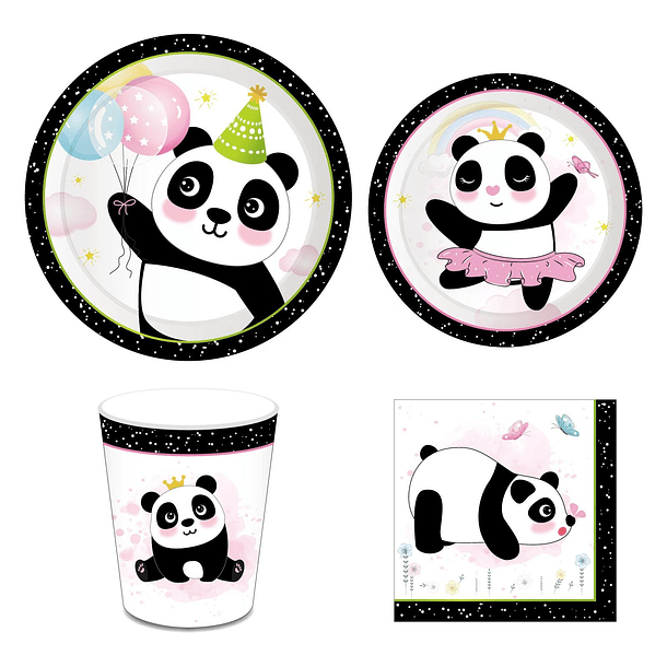 Pack Tema Aniversário Panda Divertido 1