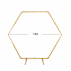 Arco Hexagonal Dourado