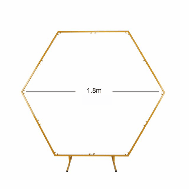 Arco Hexagonal Dourado 1