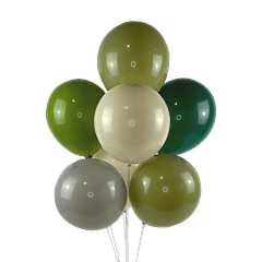 7 Balões Biodegradáveis Verdes