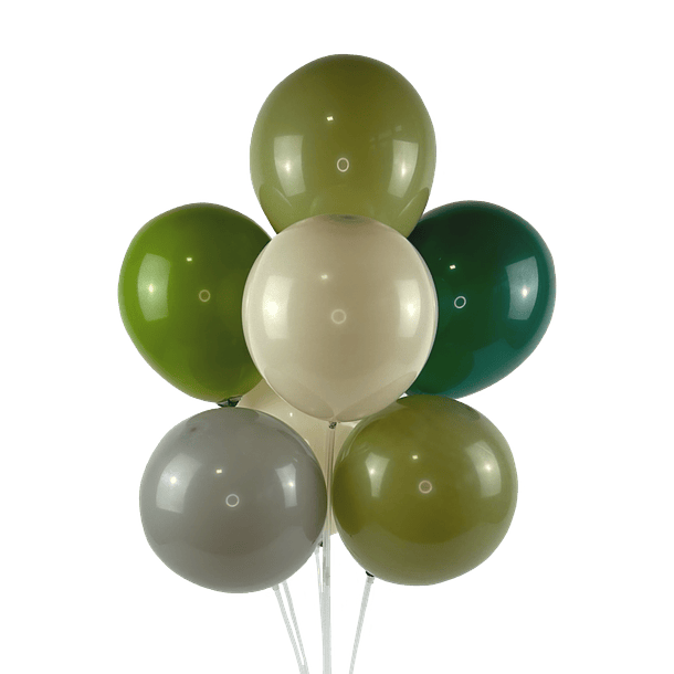 7 Balões Biodegradáveis Verdes 1