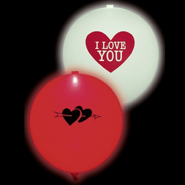 5 Balões Love com LED   1