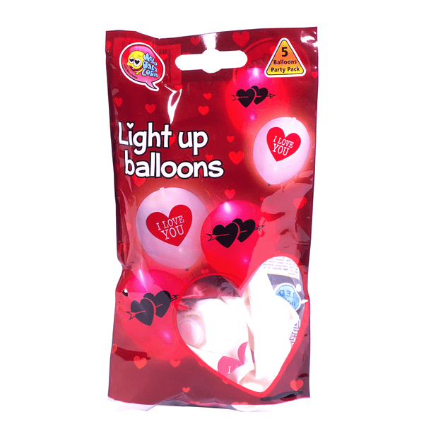 5 Balões Love com LED   2