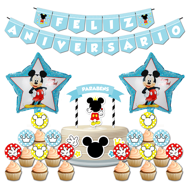 🇵🇹 Pack Festa Aniversário PT 🇵🇹 Mickey Azul 1