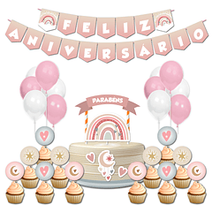 🇵🇹 Birthday Party Pack 🇵🇹 PT Boho Rainbow