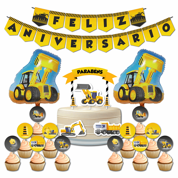 Pack Festa Aniversário PT Construção 1