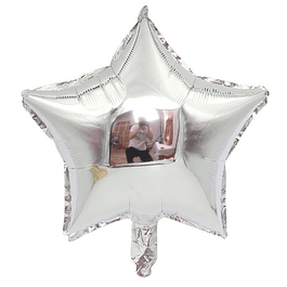 Balão Foil Estrela Prata 45CMS