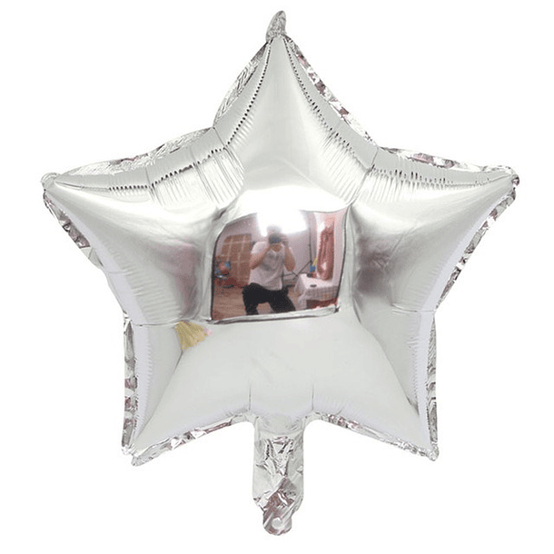 Balão Foil Estrela Prata 45CMS 1