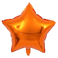 Balão Foil Estrela Laranja 45CMS