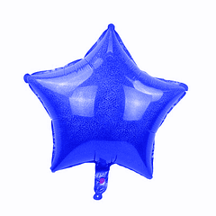 Balão Foil Estrela Holográfico Azul 45CMS 