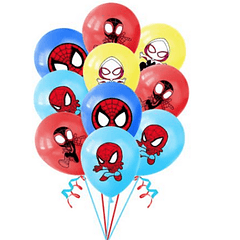 Conjunto de 4 Balões Spidey