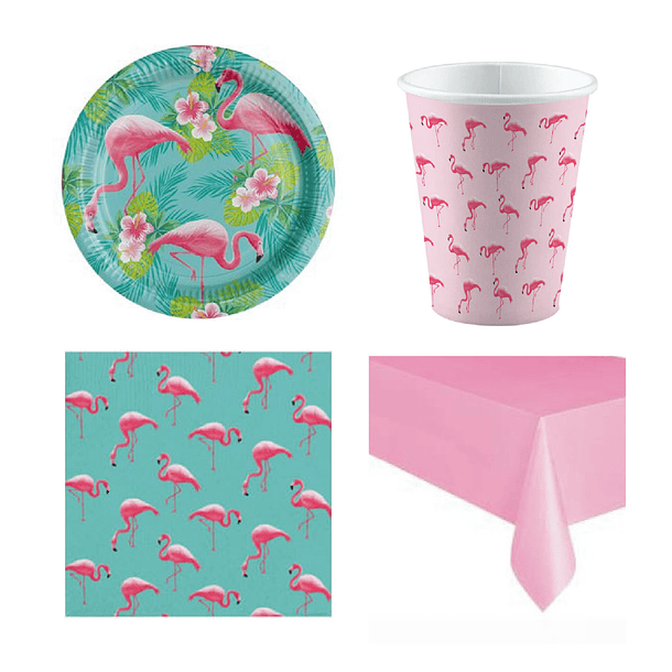 Pack Tema Aniversário Flamingo 1