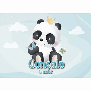 Panda Aquarela Menino