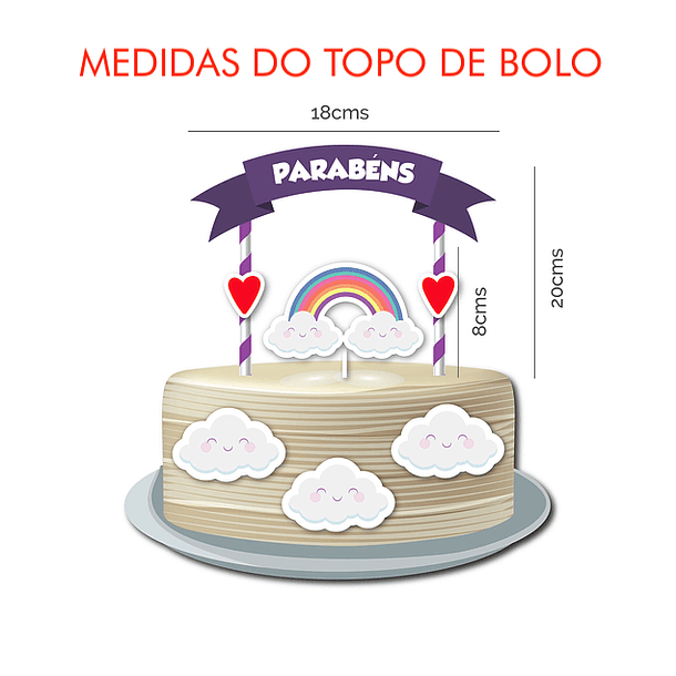 Cake Topper Lluvia De Amor 2