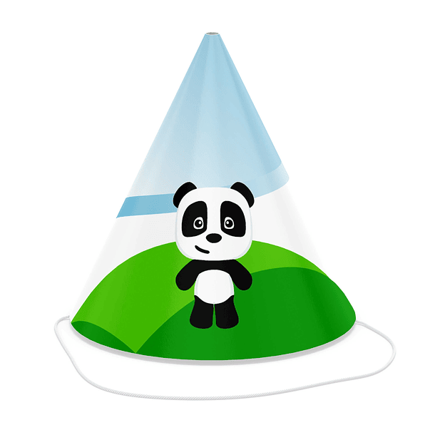 Chapéu Panda Verde e Azul 1