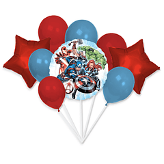 Bouquet Globos Marvel (Superhéroes)