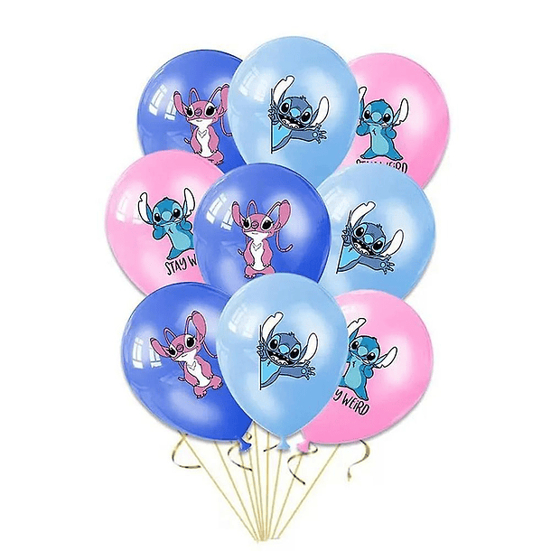 Conjunto de 6 Balões Stitch 1