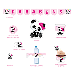Artigos Aniversário Panda Menina