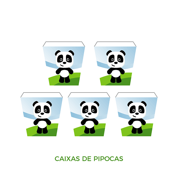 Artículos de Cumpleaños Panda Verde y Azul 4