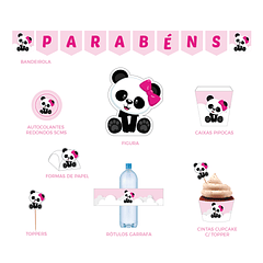 Artigos Aniversário Panda Menina 2