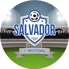 Painel Redondo Futebol Azul