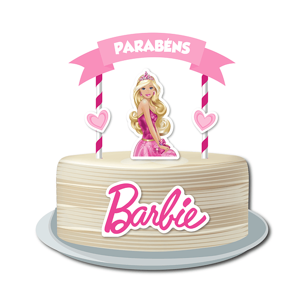 Topo de Bolo Barbie 1