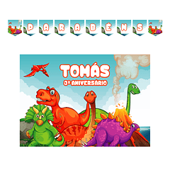 Kit Decoração de Aniversário Dinossauros 2