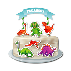 Cake Topper Dinosaurios 2